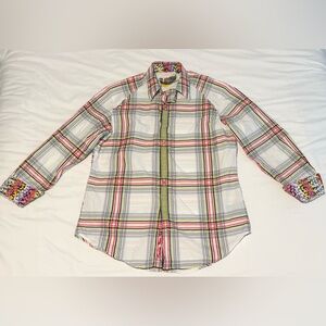Robert Graham M Multicolored Long Sleeve Shirt Flip Cuff - Hidden Snap